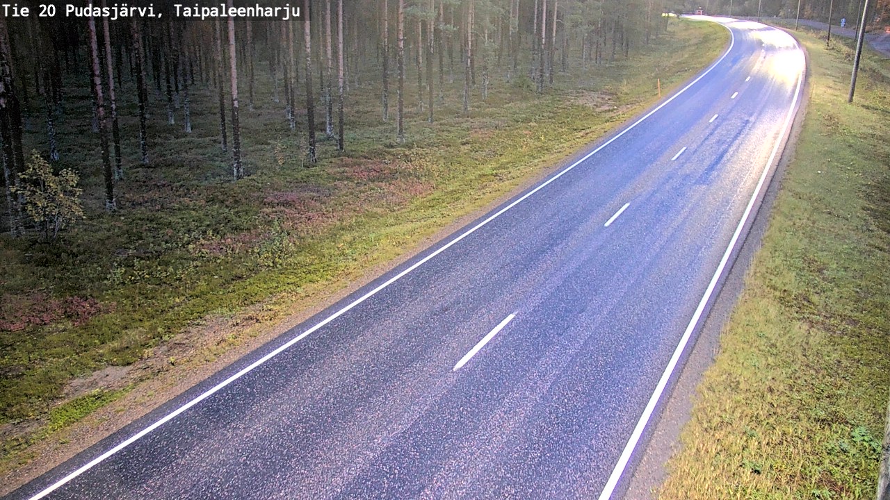 Kelikamerat Kuva Tie 20 Pudasjärvi, Taipaleenharju, Pudasjärvi, Pohjois-Pohjanmaa