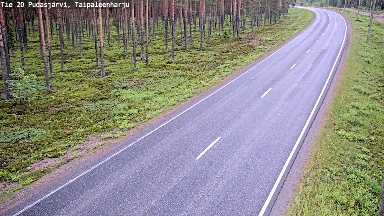 Kelikamerat Kuva Tie 20 Pudasjärvi, Taipaleenharju, Pudasjärvi, Pohjois-Pohjanmaa