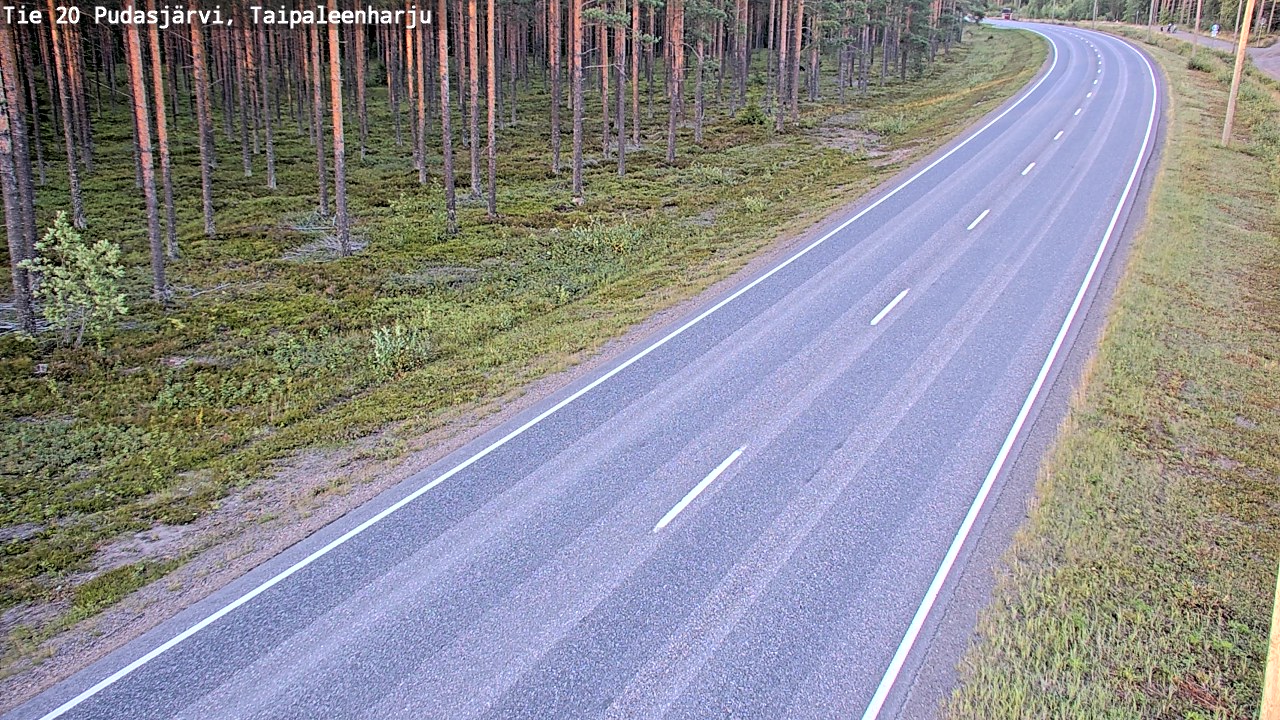 Kelikamerat Kuva Tie 20 Pudasjärvi, Taipaleenharju, Pudasjärvi, Pohjois-Pohjanmaa