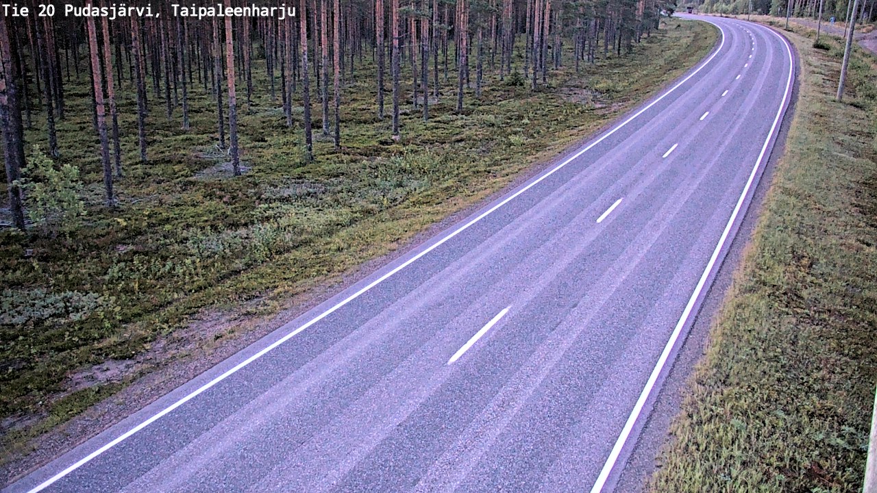 Kelikamerat Kuva Tie 20 Pudasjärvi, Taipaleenharju, Pudasjärvi, Pohjois-Pohjanmaa