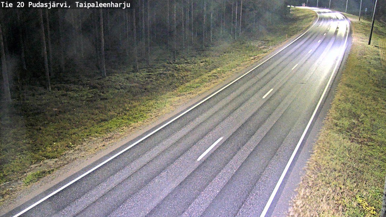 Weather Camera Image Väg 20 Pudasjärvi, Taipaleenharju, Pudasjärvi, Pohjois-Pohjanmaa