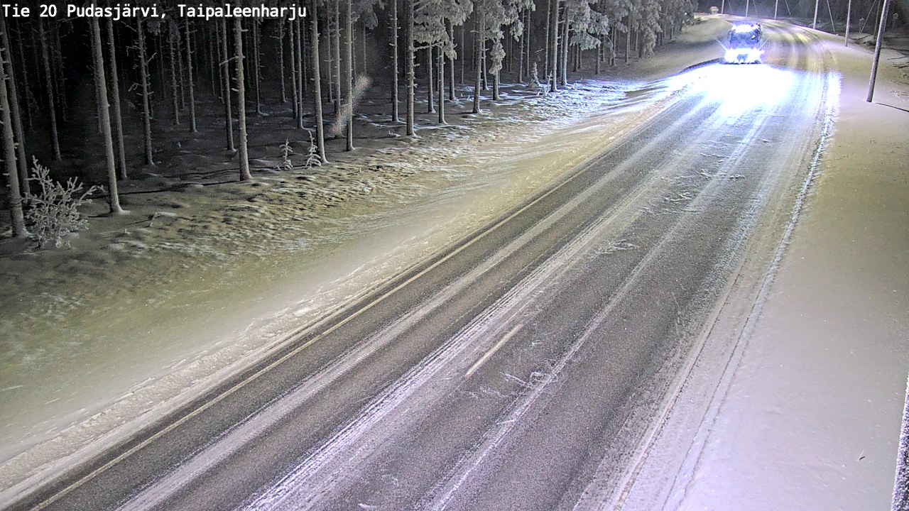 Kelikamerat Kuva Tie 20 Pudasjärvi, Taipaleenharju, Pudasjärvi, Pohjois-Pohjanmaa