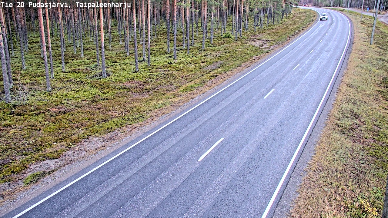 Kelikamerat Kuva Tie 20 Pudasjärvi, Taipaleenharju, Pudasjärvi, Pohjois-Pohjanmaa