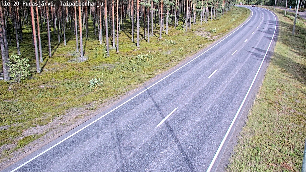 Kelikamerat Kuva Tie 20 Pudasjärvi, Taipaleenharju, Pudasjärvi, Pohjois-Pohjanmaa