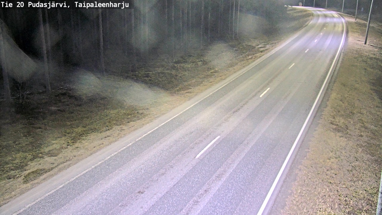 Weather Camera Image Väg 20 Pudasjärvi, Taipaleenharju, Pudasjärvi, Pohjois-Pohjanmaa