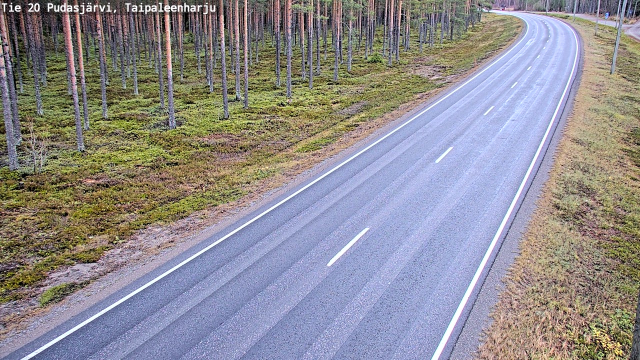 Kelikamerat Kuva Tie 20 Pudasjärvi, Taipaleenharju, Pudasjärvi, Pohjois-Pohjanmaa