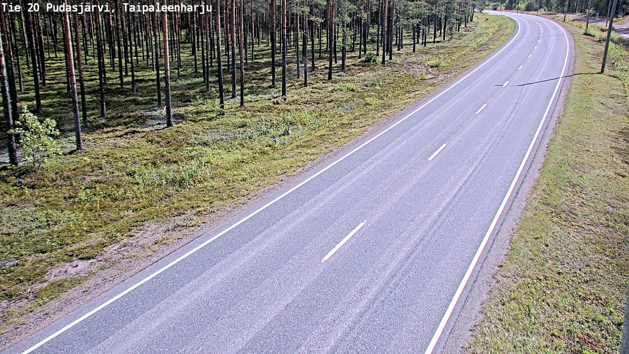 Kelikamerat Kuva Tie 20 Pudasjärvi, Taipaleenharju, Pudasjärvi, Pohjois-Pohjanmaa