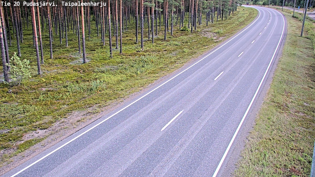 Kelikamerat Kuva Tie 20 Pudasjärvi, Taipaleenharju, Pudasjärvi, Pohjois-Pohjanmaa