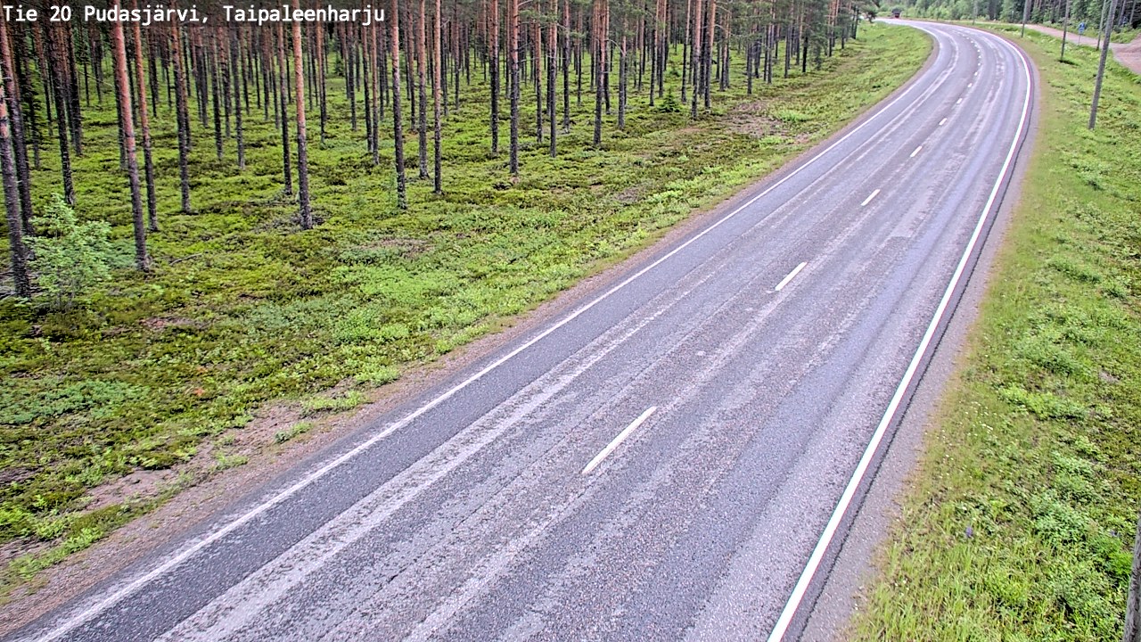 Kelikamerat Kuva Tie 20 Pudasjärvi, Taipaleenharju, Pudasjärvi, Pohjois-Pohjanmaa