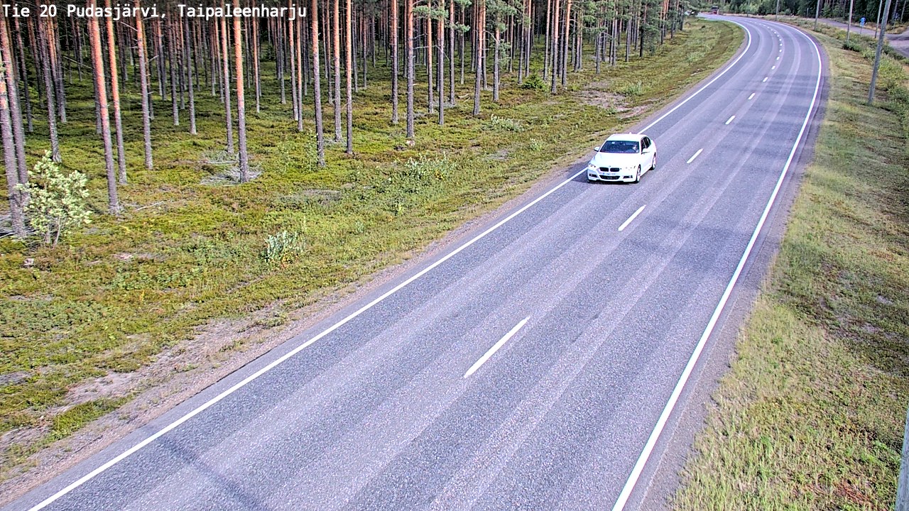 Kelikamerat Kuva Tie 20 Pudasjärvi, Taipaleenharju, Pudasjärvi, Pohjois-Pohjanmaa