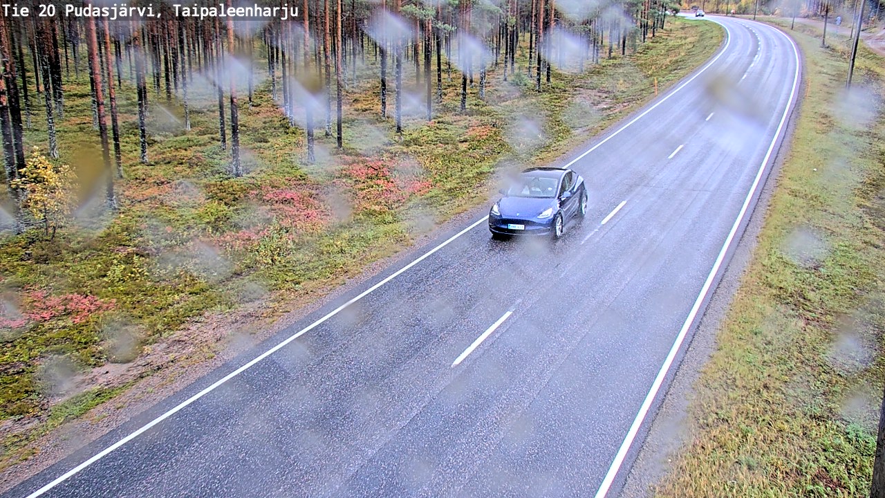 Weather Camera Image Road 20 Pudasjärvi, Taipaleenharju, Pudasjärvi, Pohjois-Pohjanmaa