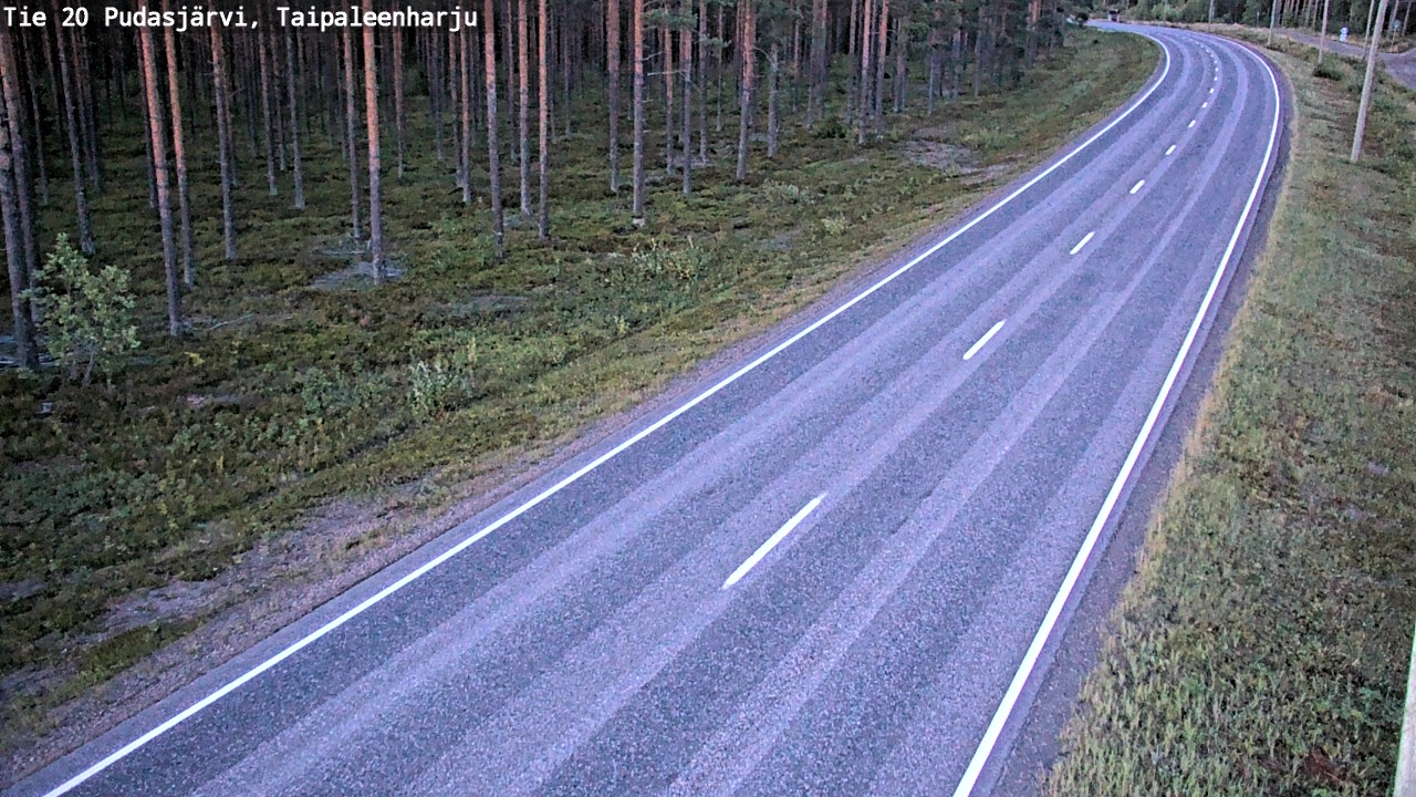 Kelikamerat Kuva Tie 20 Pudasjärvi, Taipaleenharju, Pudasjärvi, Pohjois-Pohjanmaa
