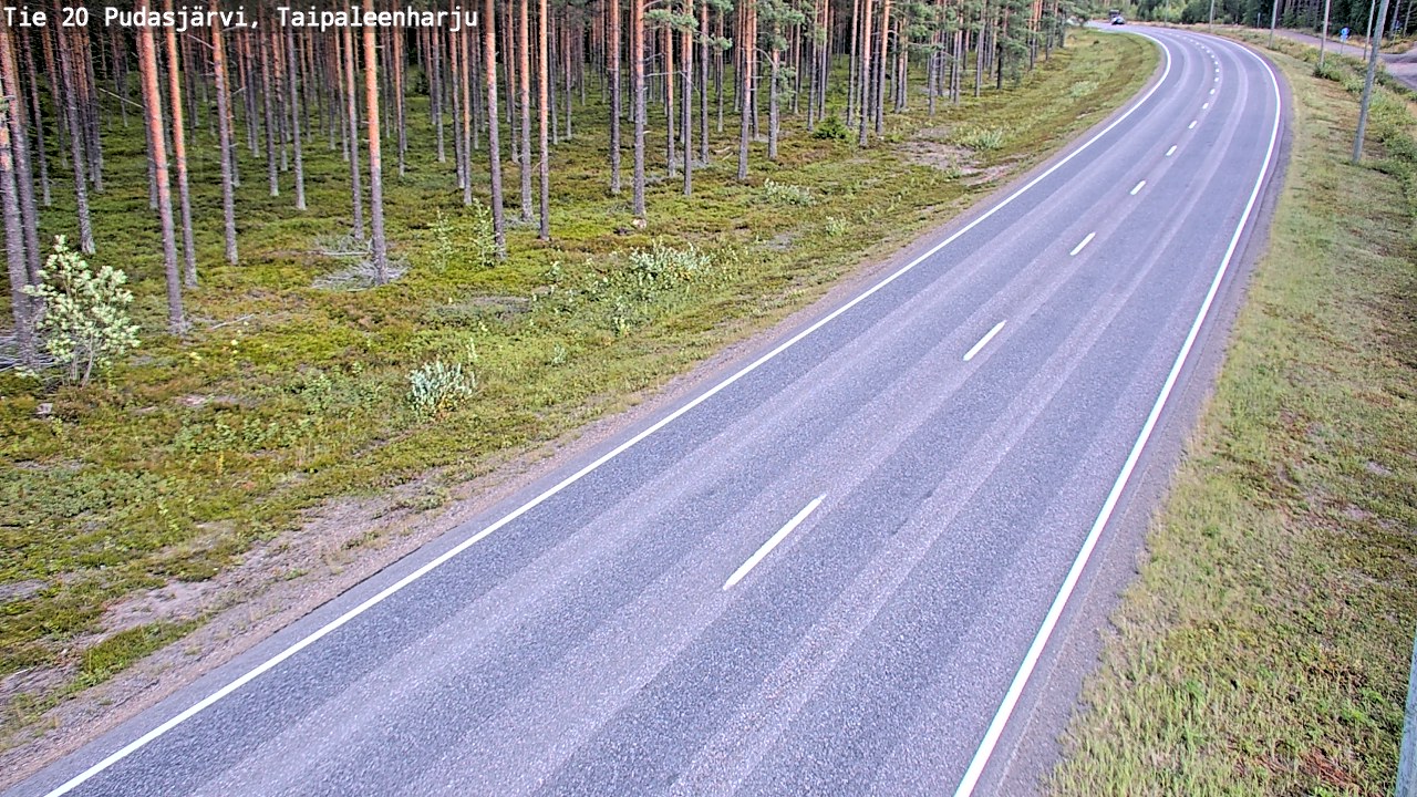 Kelikamerat Kuva Tie 20 Pudasjärvi, Taipaleenharju, Pudasjärvi, Pohjois-Pohjanmaa