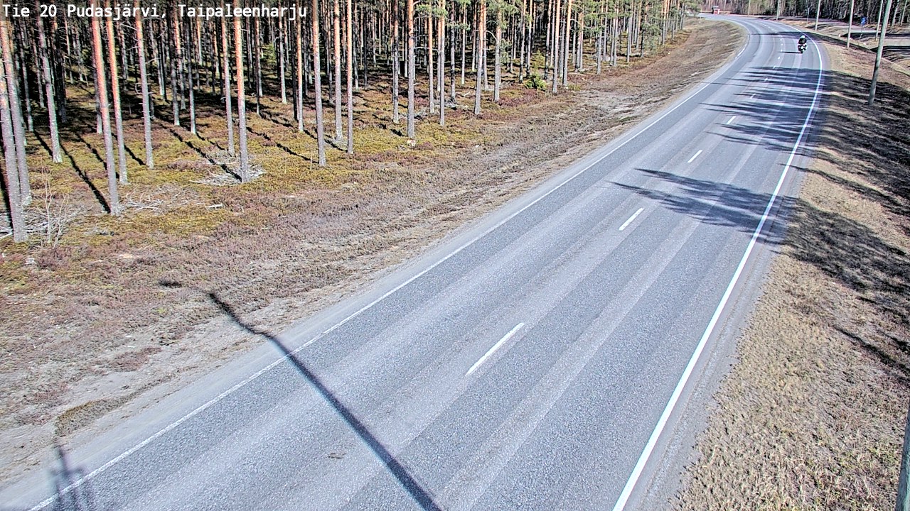 Weather Camera Image Väg 20 Pudasjärvi, Taipaleenharju, Pudasjärvi, Pohjois-Pohjanmaa