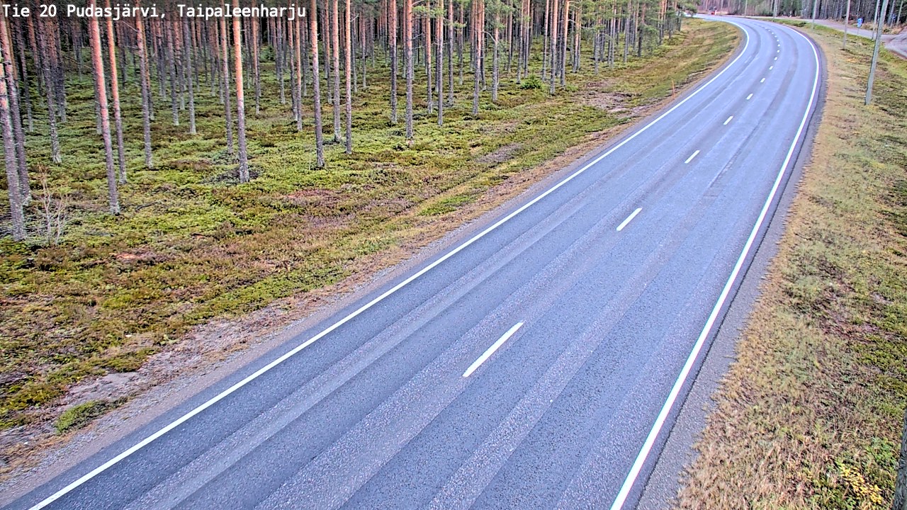 Kelikamerat Kuva Tie 20 Pudasjärvi, Taipaleenharju, Pudasjärvi, Pohjois-Pohjanmaa