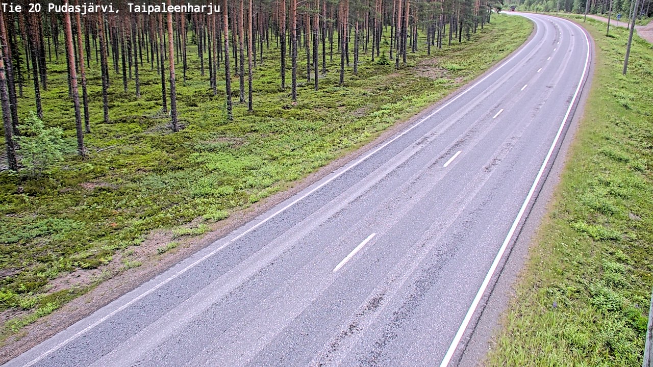 Kelikamerat Kuva Tie 20 Pudasjärvi, Taipaleenharju, Pudasjärvi, Pohjois-Pohjanmaa