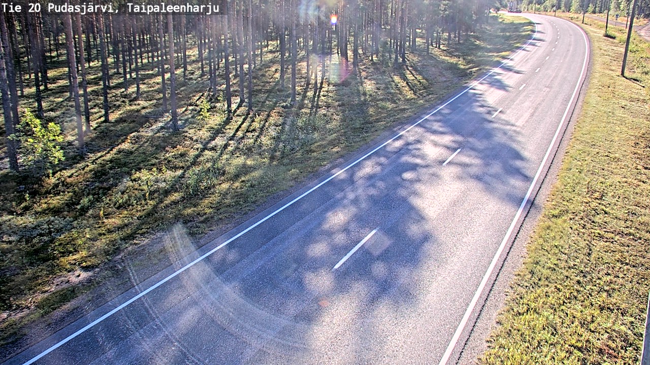 Weather Camera Image Väg 20 Pudasjärvi, Taipaleenharju, Pudasjärvi, Pohjois-Pohjanmaa