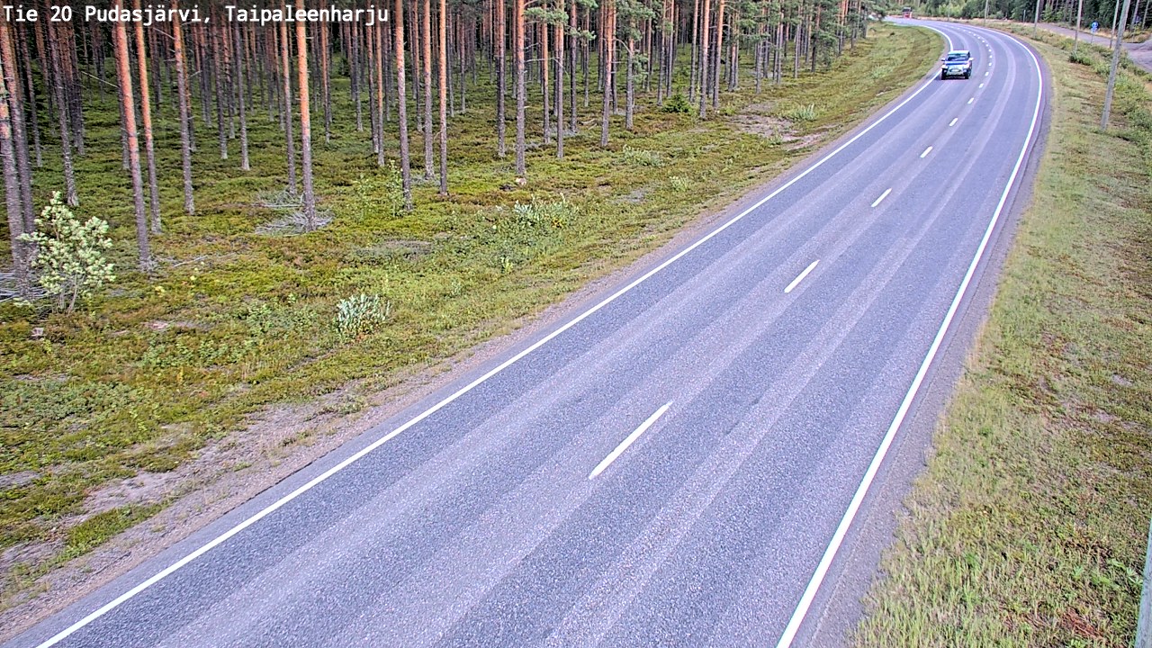 Kelikamerat Kuva Tie 20 Pudasjärvi, Taipaleenharju, Pudasjärvi, Pohjois-Pohjanmaa