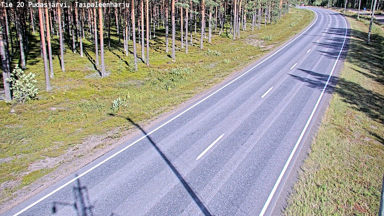 Kelikamerat Kuva Tie 20 Pudasjärvi, Taipaleenharju, Pudasjärvi, Pohjois-Pohjanmaa