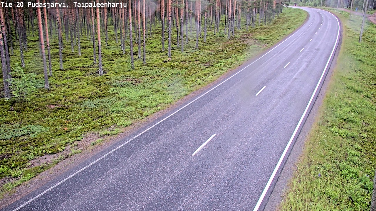 Kelikamerat Kuva Tie 20 Pudasjärvi, Taipaleenharju, Pudasjärvi, Pohjois-Pohjanmaa