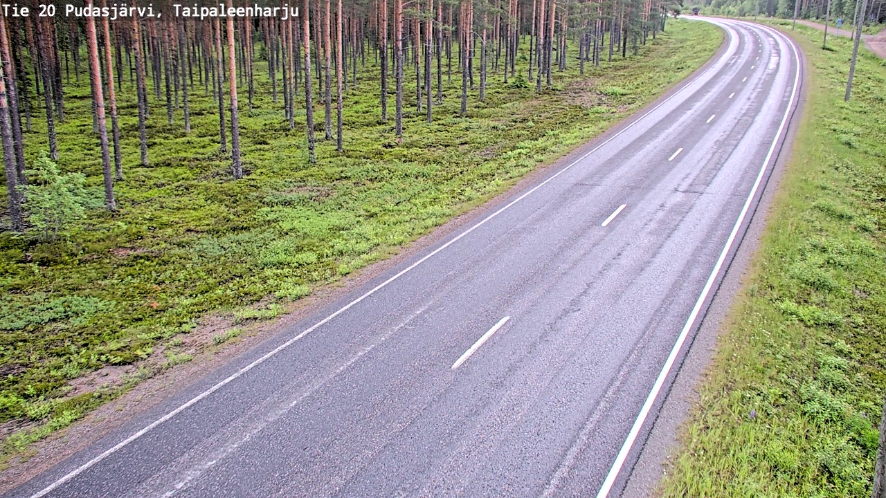 Kelikamerat Kuva Tie 20 Pudasjärvi, Taipaleenharju, Pudasjärvi, Pohjois-Pohjanmaa