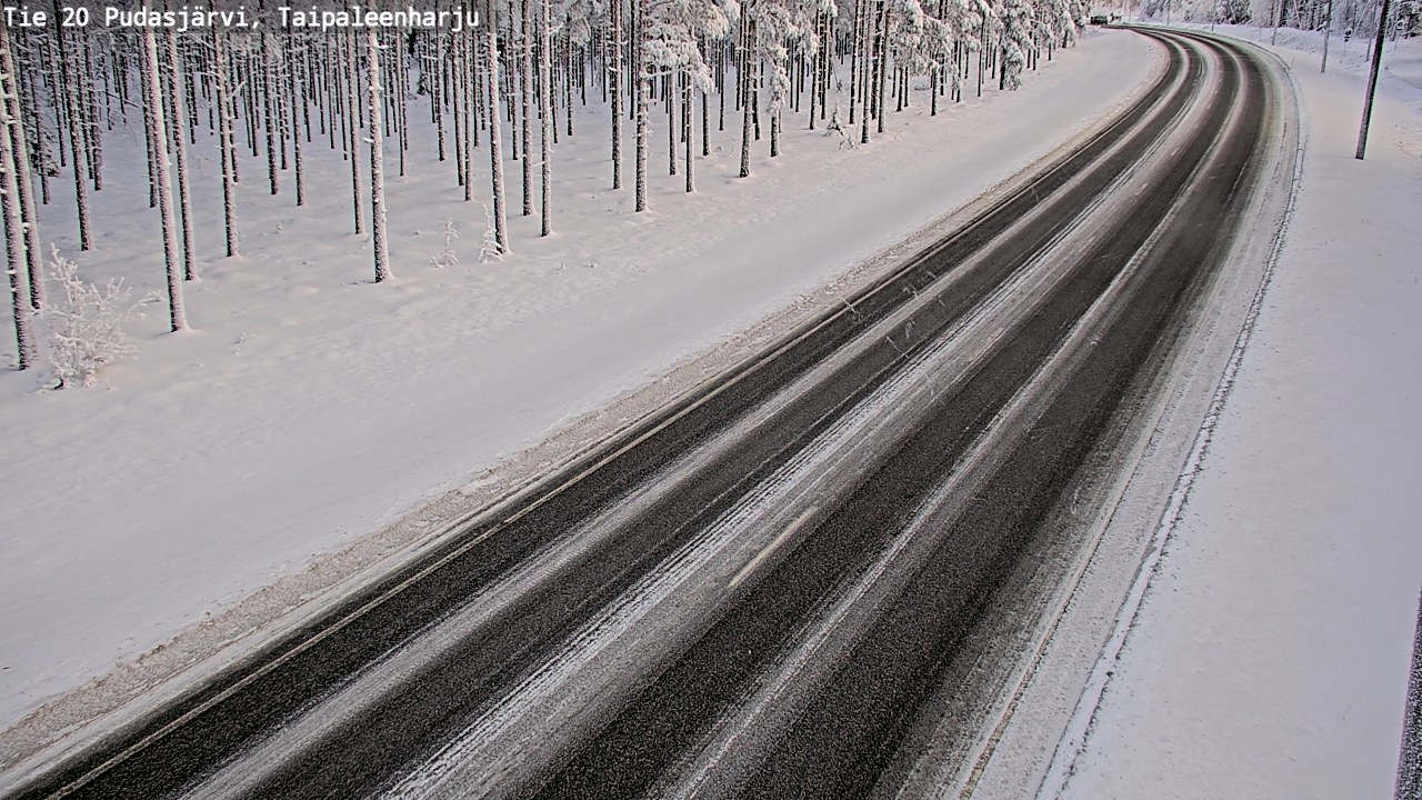 Kelikamerat Kuva Tie 20 Pudasjärvi, Taipaleenharju, Pudasjärvi, Pohjois-Pohjanmaa