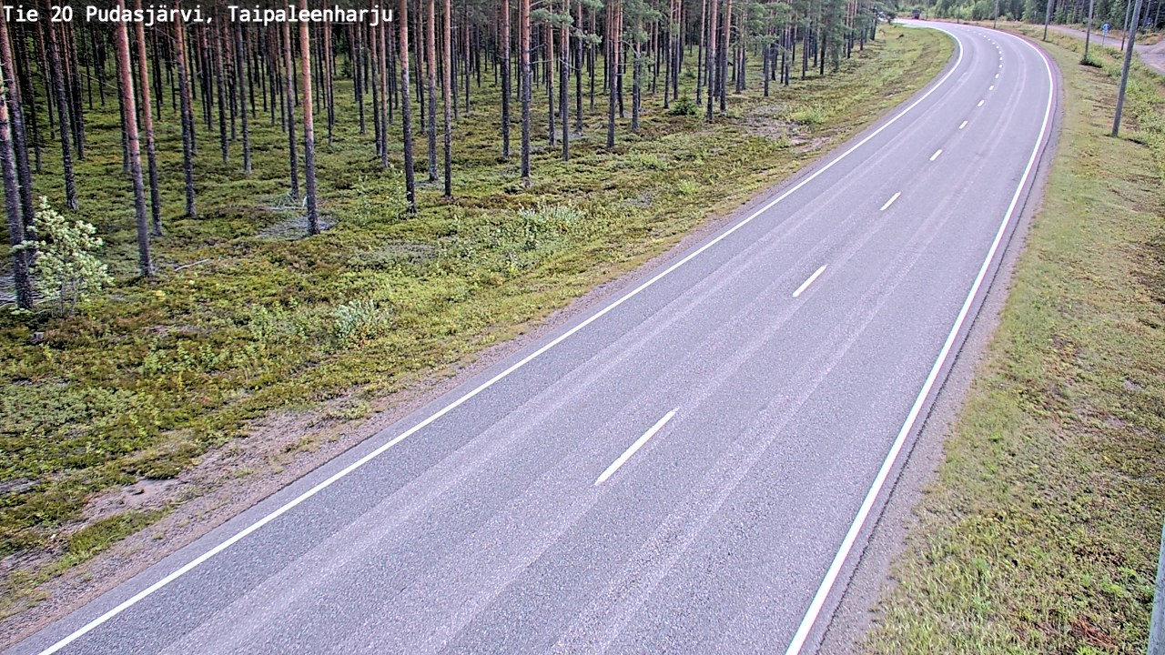 Kelikamerat Kuva Tie 20 Pudasjärvi, Taipaleenharju, Pudasjärvi, Pohjois-Pohjanmaa