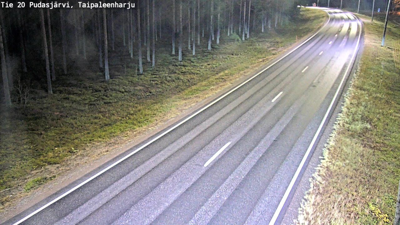 Kelikamerat Kuva Tie 20 Pudasjärvi, Taipaleenharju, Pudasjärvi, Pohjois-Pohjanmaa