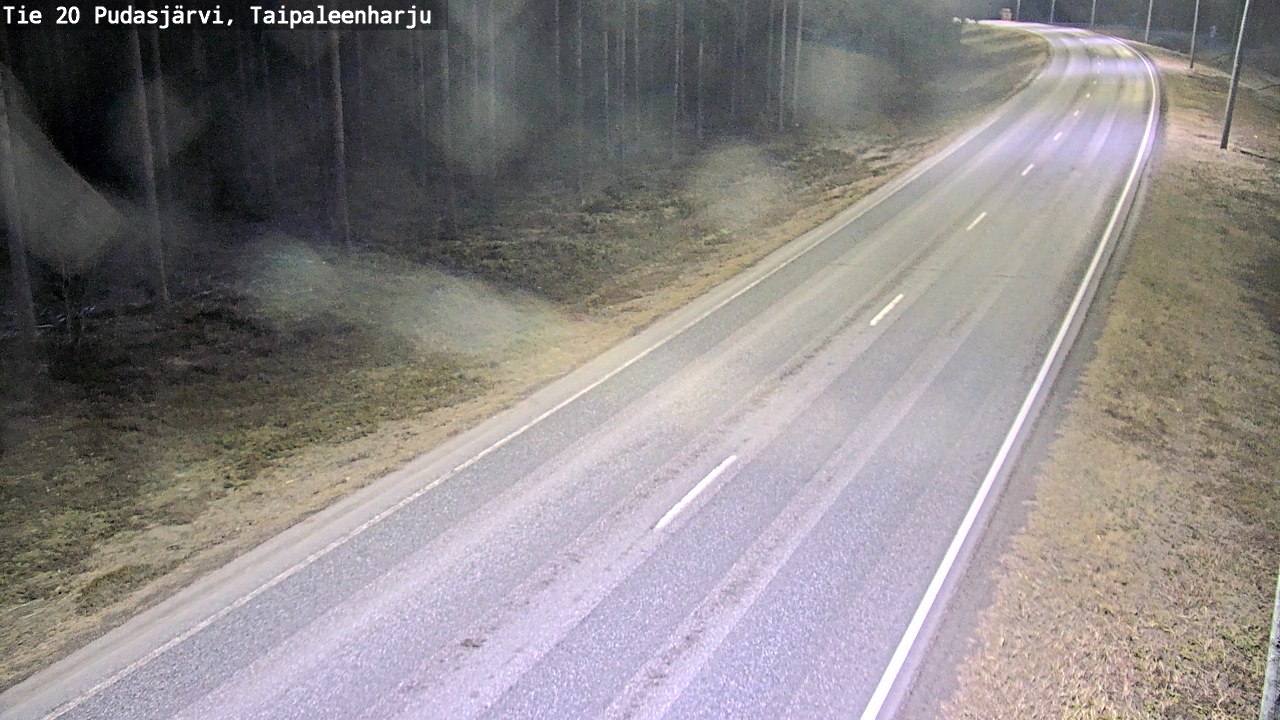 Weather Camera Image Väg 20 Pudasjärvi, Taipaleenharju, Pudasjärvi, Pohjois-Pohjanmaa