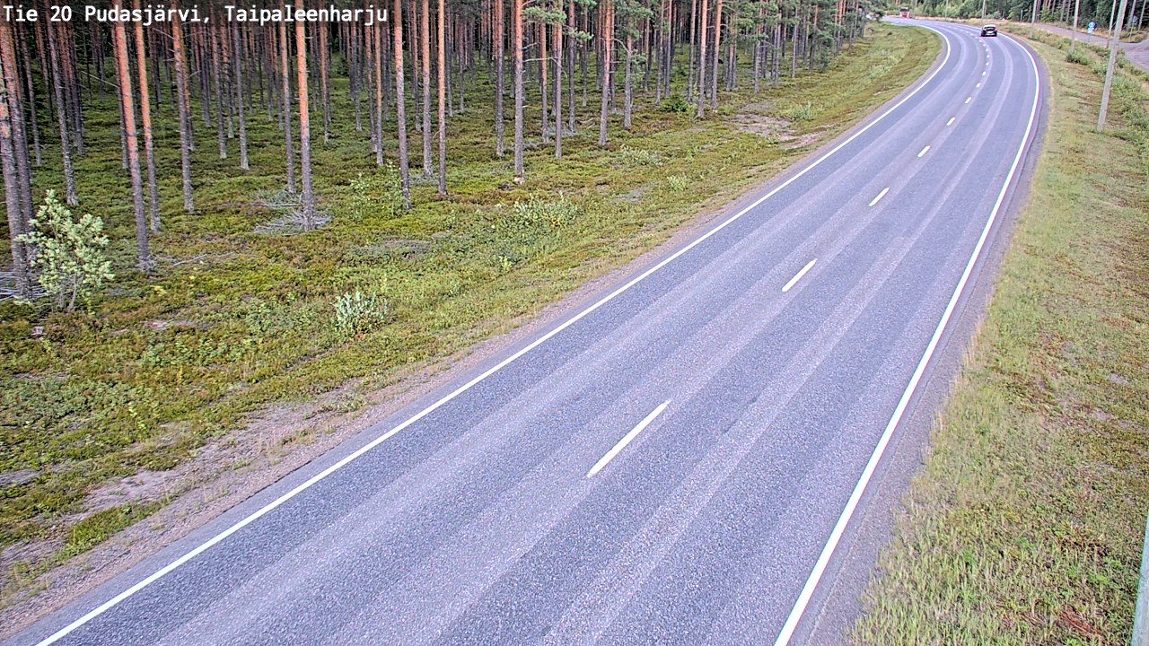 Kelikamerat Kuva Tie 20 Pudasjärvi, Taipaleenharju, Pudasjärvi, Pohjois-Pohjanmaa