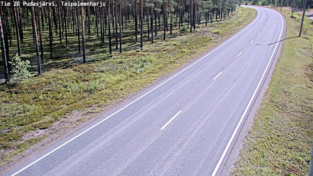 Kelikamerat Kuva Tie 20 Pudasjärvi, Taipaleenharju, Pudasjärvi, Pohjois-Pohjanmaa