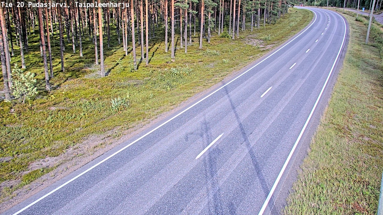 Kelikamerat Kuva Tie 20 Pudasjärvi, Taipaleenharju, Pudasjärvi, Pohjois-Pohjanmaa