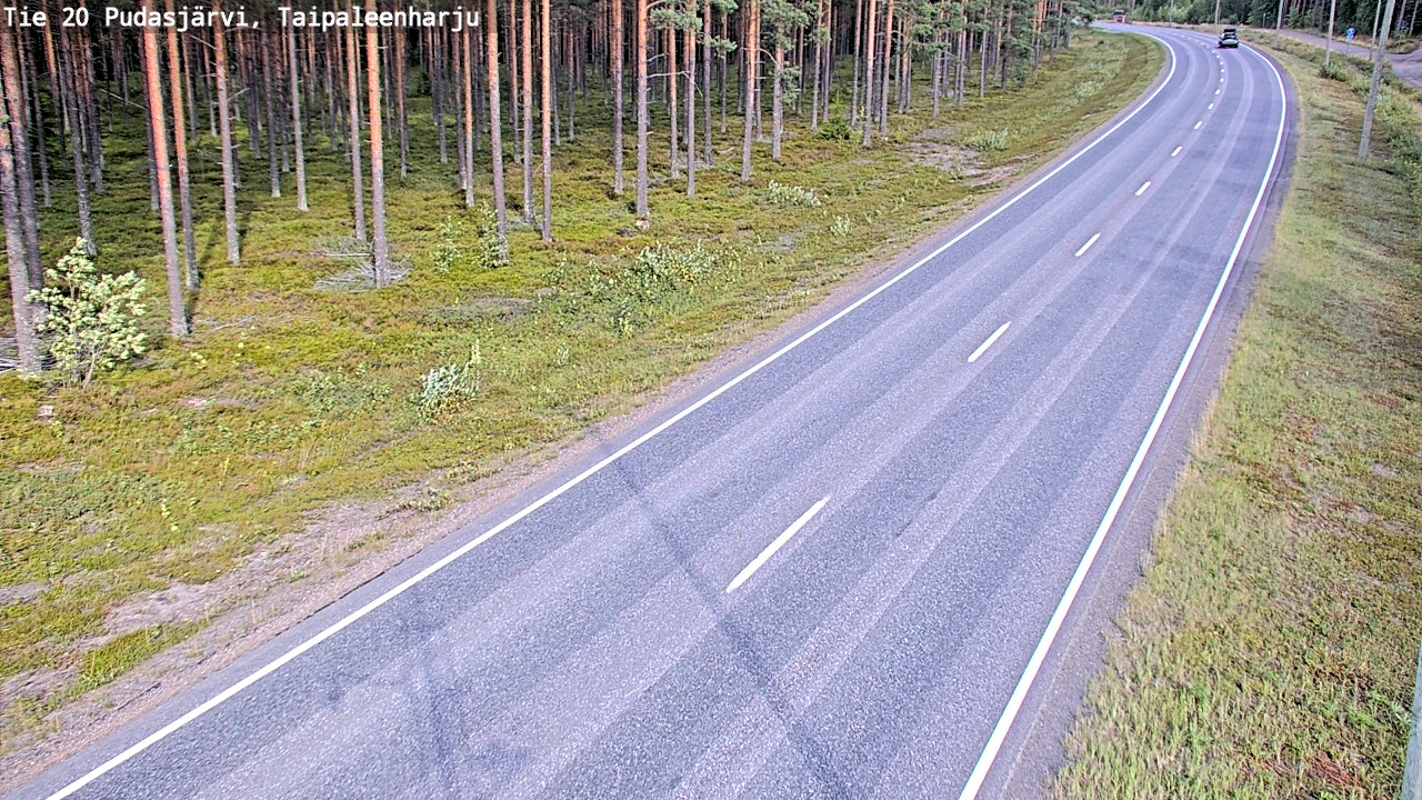 Kelikamerat Kuva Tie 20 Pudasjärvi, Taipaleenharju, Pudasjärvi, Pohjois-Pohjanmaa