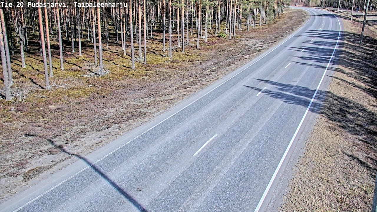 Weather Camera Image Väg 20 Pudasjärvi, Taipaleenharju, Pudasjärvi, Pohjois-Pohjanmaa
