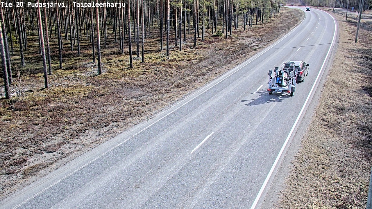 Weather Camera Image Väg 20 Pudasjärvi, Taipaleenharju, Pudasjärvi, Pohjois-Pohjanmaa