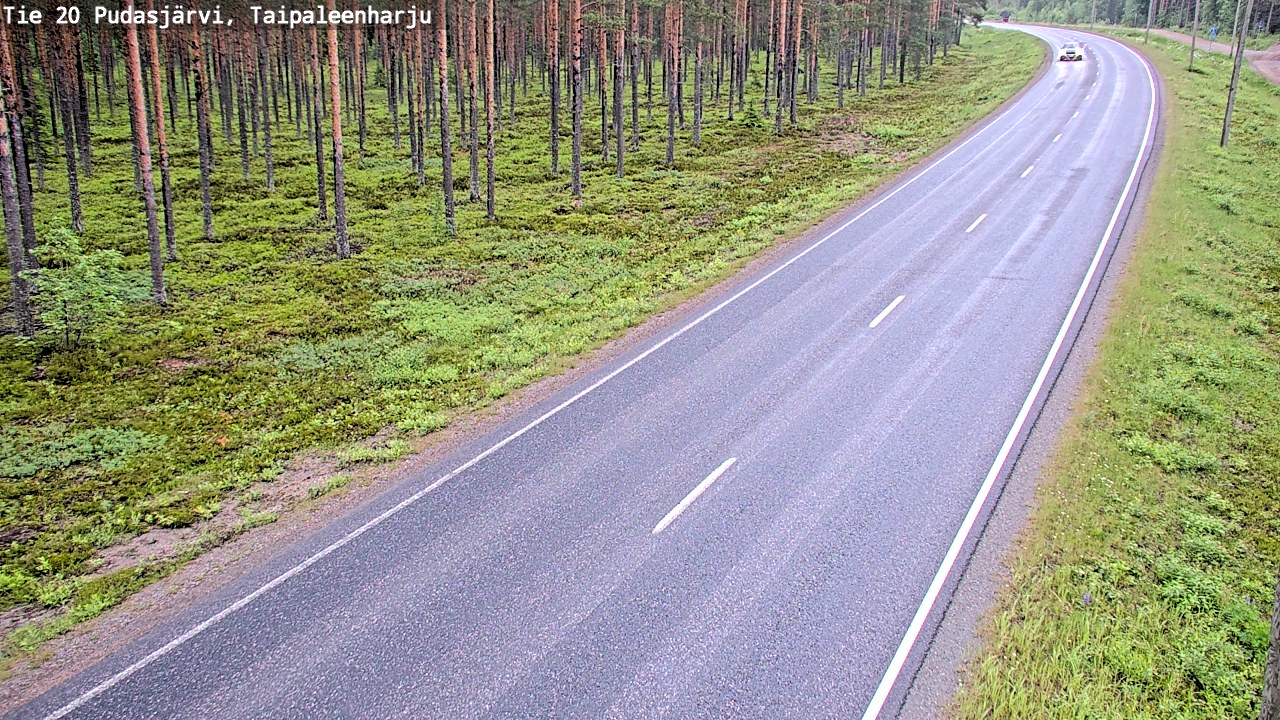 Kelikamerat Kuva Tie 20 Pudasjärvi, Taipaleenharju, Pudasjärvi, Pohjois-Pohjanmaa