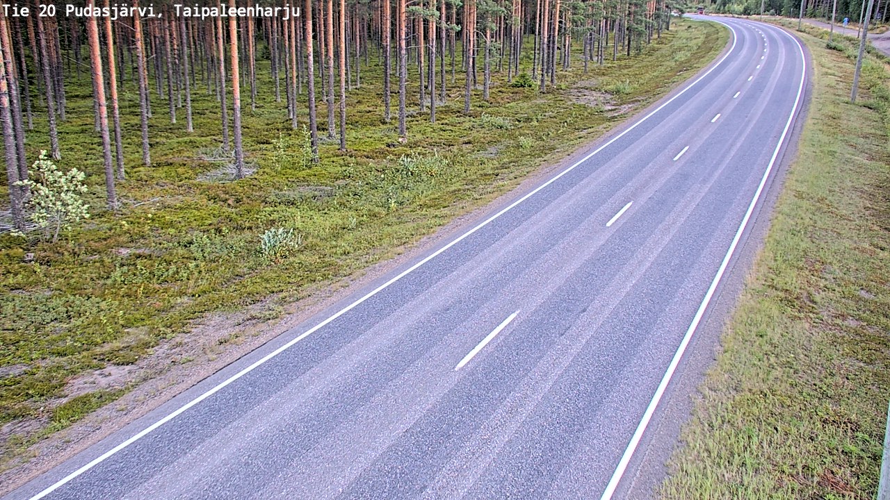 Kelikamerat Kuva Tie 20 Pudasjärvi, Taipaleenharju, Pudasjärvi, Pohjois-Pohjanmaa