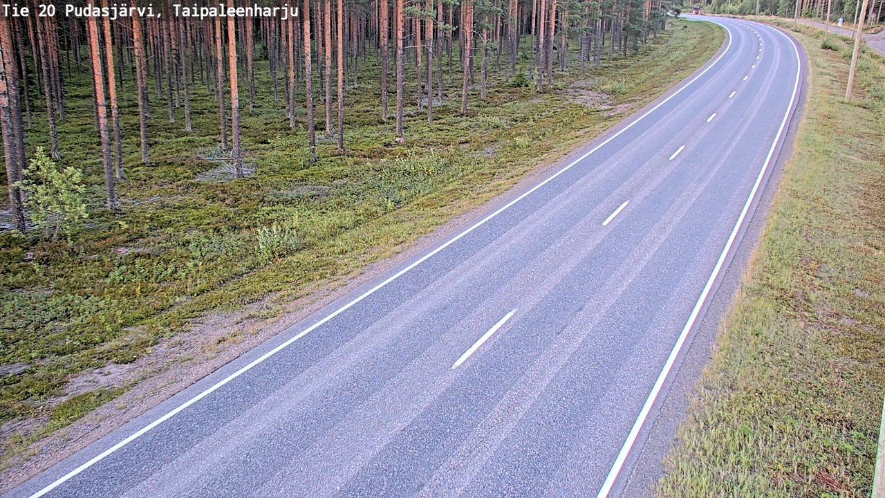 Kelikamerat Kuva Tie 20 Pudasjärvi, Taipaleenharju, Pudasjärvi, Pohjois-Pohjanmaa