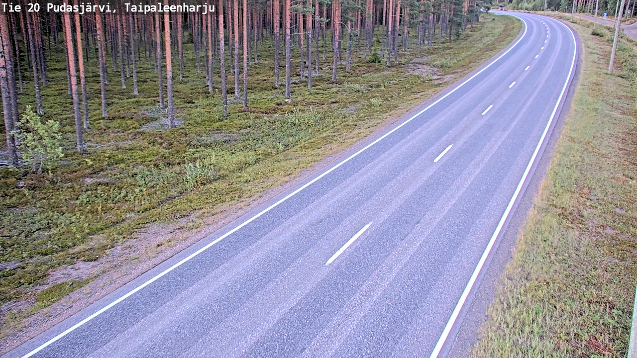 Kelikamerat Kuva Tie 20 Pudasjärvi, Taipaleenharju, Pudasjärvi, Pohjois-Pohjanmaa
