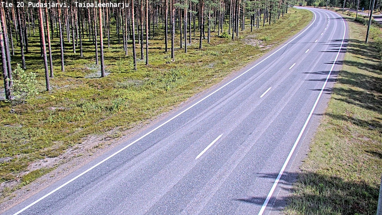 Weather Camera Image Väg 20 Pudasjärvi, Taipaleenharju, Pudasjärvi, Pohjois-Pohjanmaa