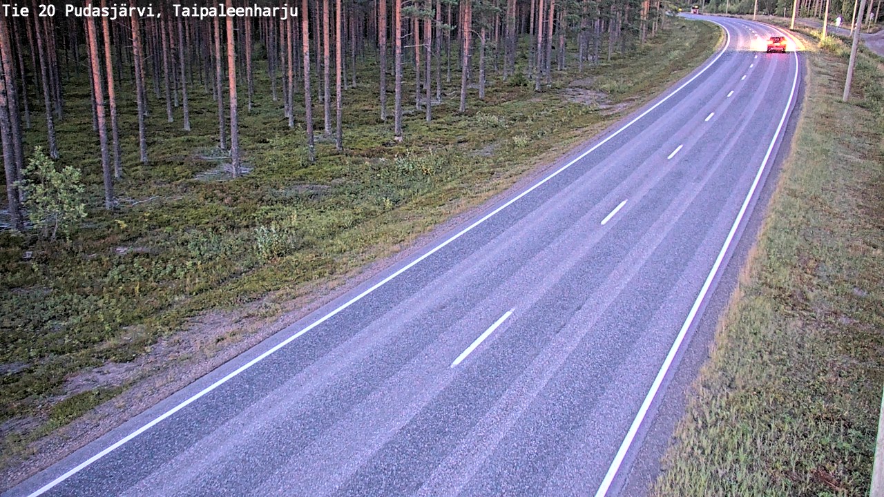 Kelikamerat Kuva Tie 20 Pudasjärvi, Taipaleenharju, Pudasjärvi, Pohjois-Pohjanmaa