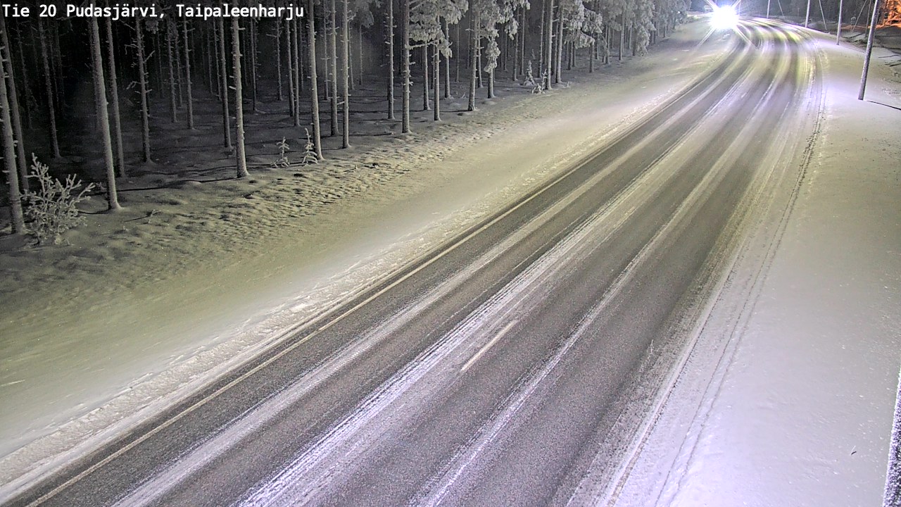 Kelikamerat Kuva Tie 20 Pudasjärvi, Taipaleenharju, Pudasjärvi, Pohjois-Pohjanmaa