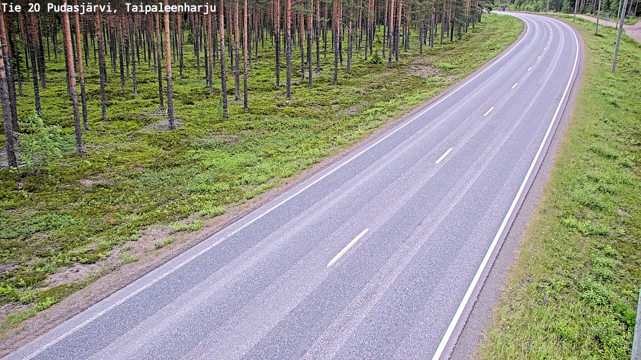Kelikamerat Kuva Tie 20 Pudasjärvi, Taipaleenharju, Pudasjärvi, Pohjois-Pohjanmaa