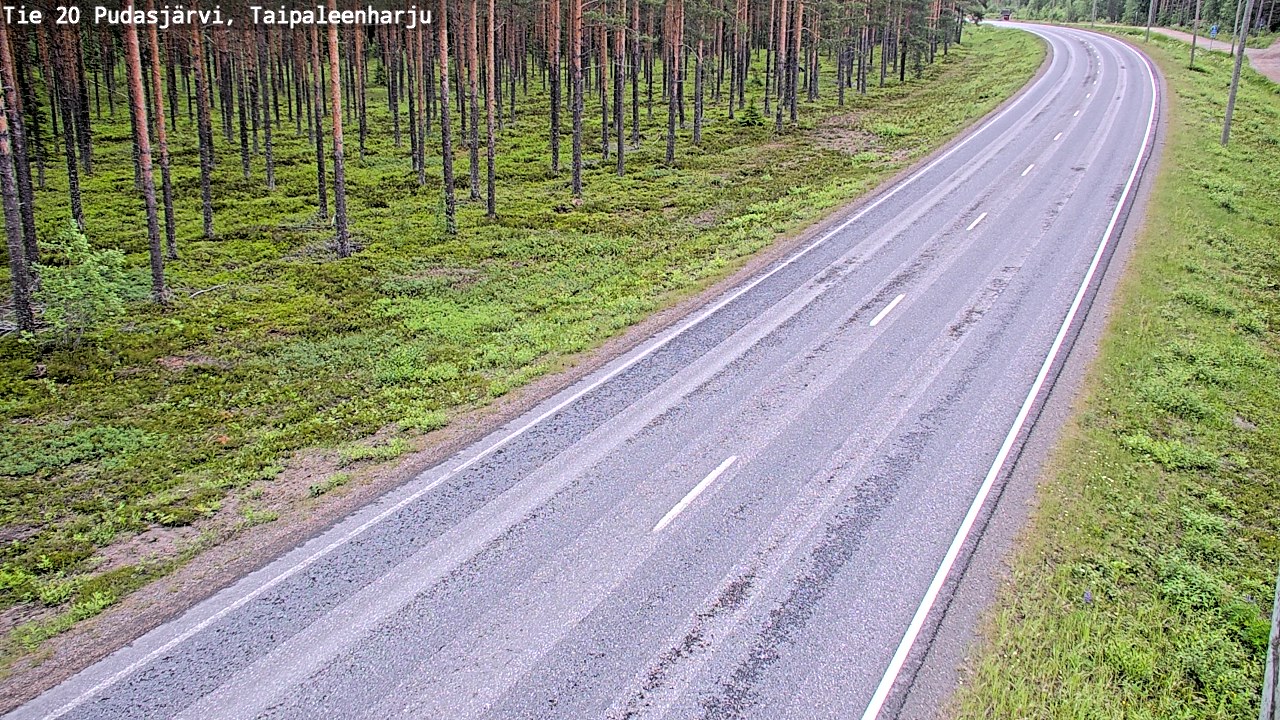 Kelikamerat Kuva Tie 20 Pudasjärvi, Taipaleenharju, Pudasjärvi, Pohjois-Pohjanmaa