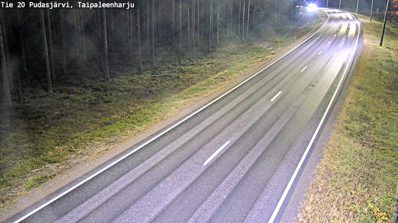 Kelikamerat Kuva Tie 20 Pudasjärvi, Taipaleenharju, Pudasjärvi, Pohjois-Pohjanmaa
