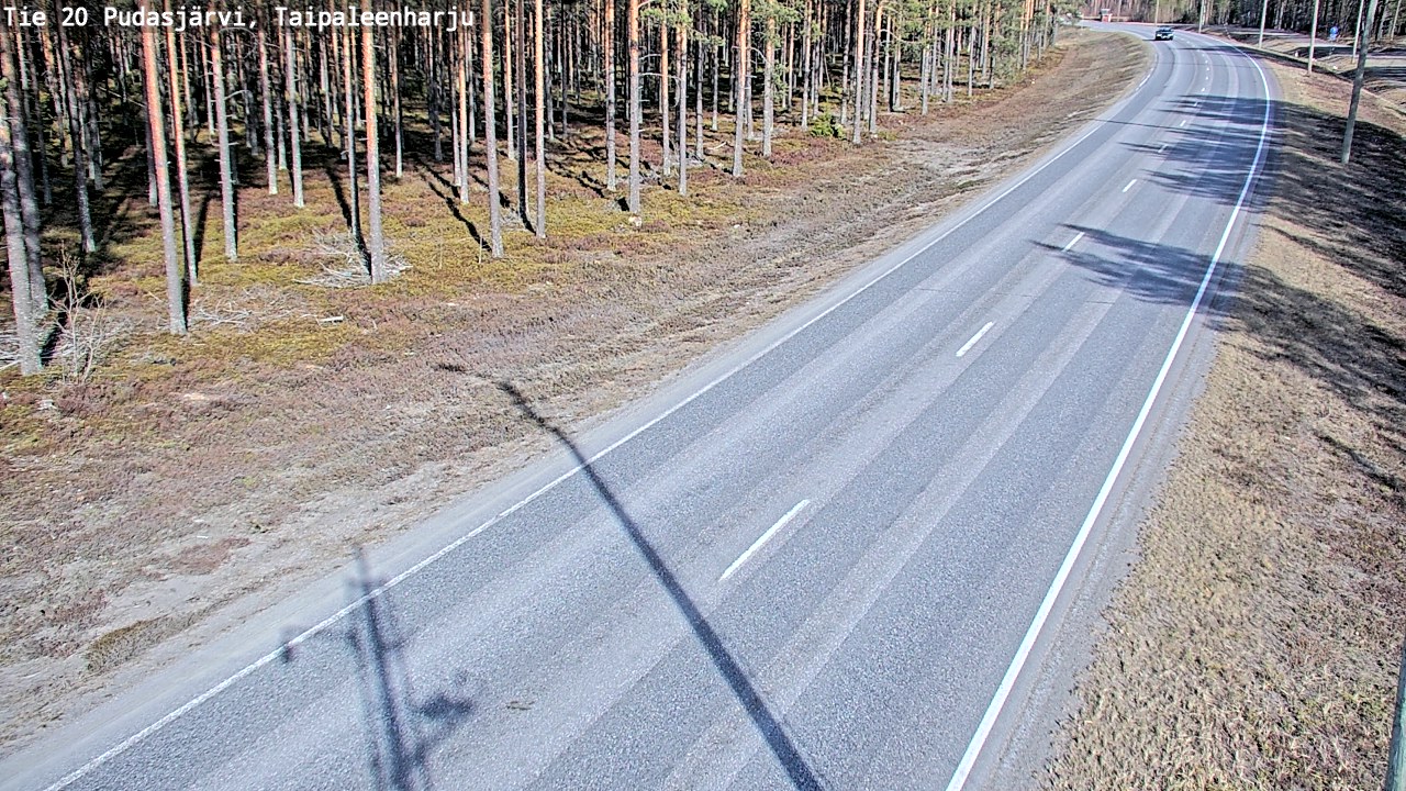 Weather Camera Image Väg 20 Pudasjärvi, Taipaleenharju, Pudasjärvi, Pohjois-Pohjanmaa