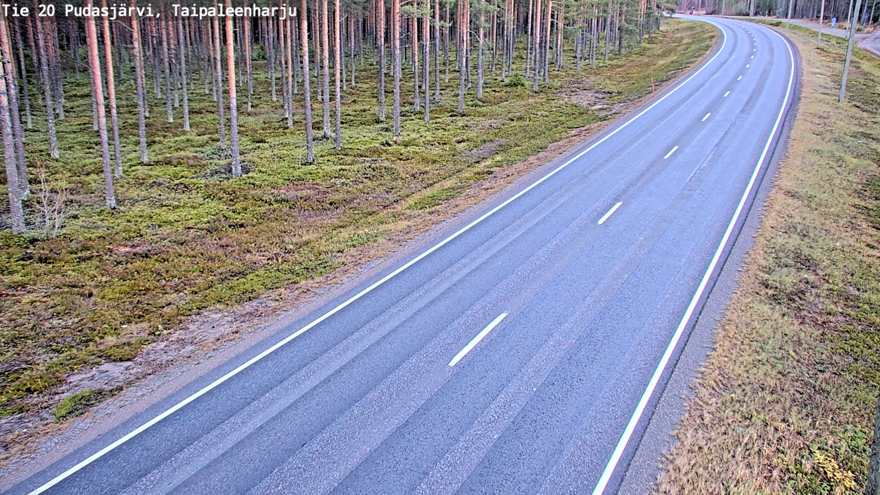 Kelikamerat Kuva Tie 20 Pudasjärvi, Taipaleenharju, Pudasjärvi, Pohjois-Pohjanmaa