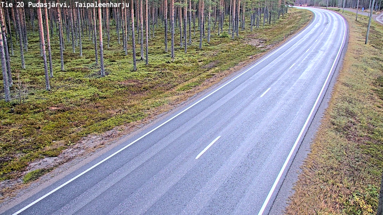 Kelikamerat Kuva Tie 20 Pudasjärvi, Taipaleenharju, Pudasjärvi, Pohjois-Pohjanmaa