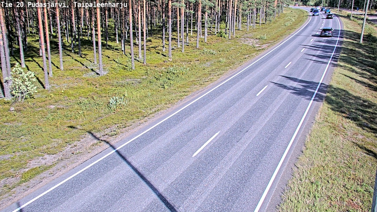 Kelikamerat Kuva Tie 20 Pudasjärvi, Taipaleenharju, Pudasjärvi, Pohjois-Pohjanmaa