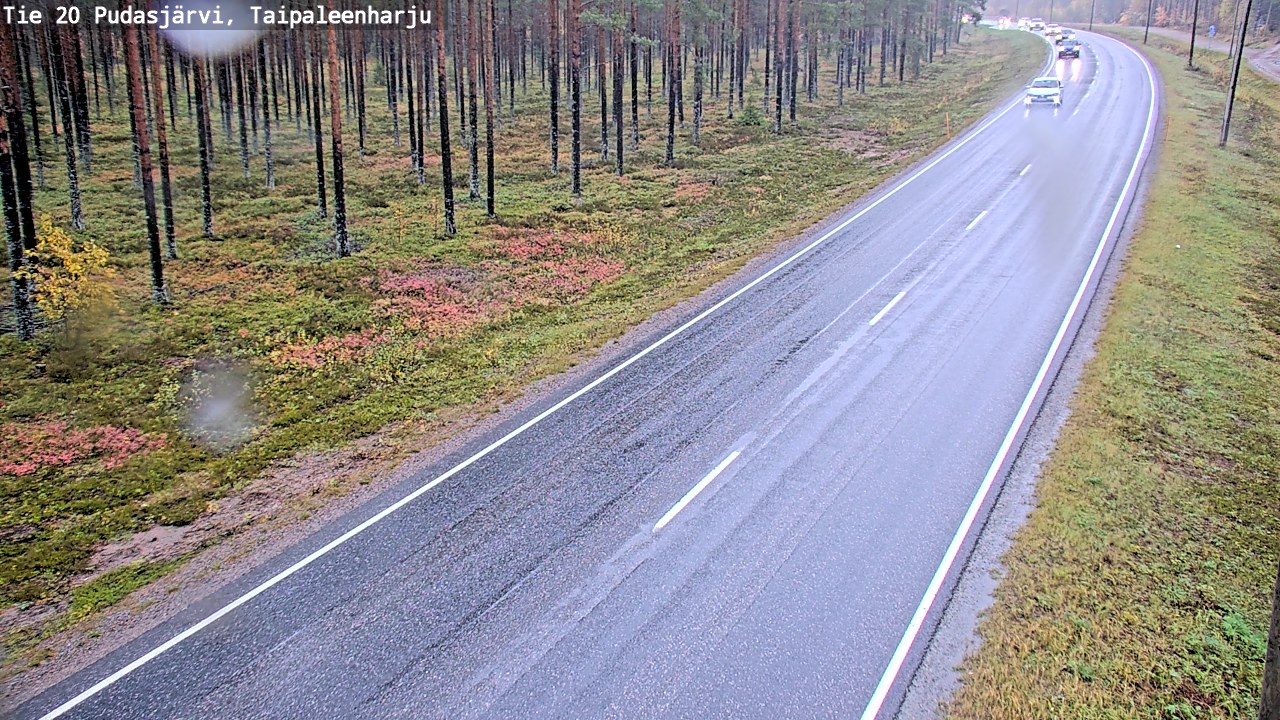 Weather Camera Image Road 20 Pudasjärvi, Taipaleenharju, Pudasjärvi, Pohjois-Pohjanmaa